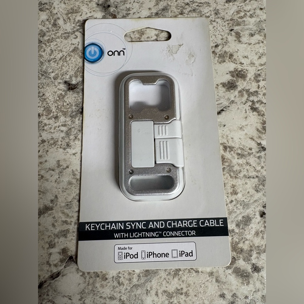 Onn Keychain Sync and Cable Charger with Micro USB Connector